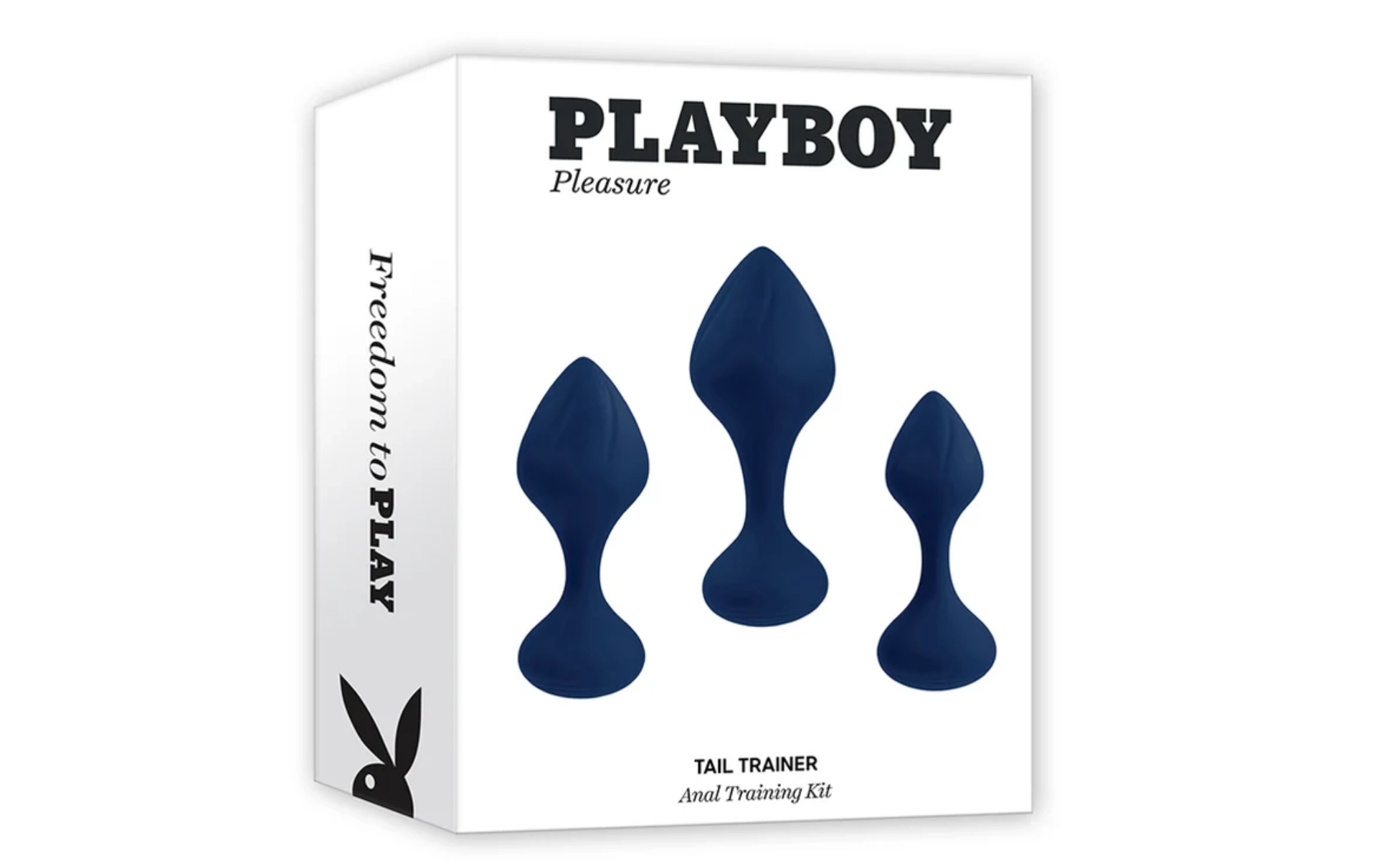 Three silicone butt plugs in different sizes for pelvic floor practice
